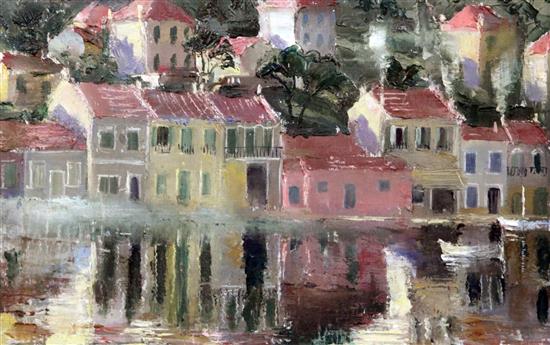 § Leila Faithfull (1896-1994) St Mandrier, early morning, 10.5 x 16in.